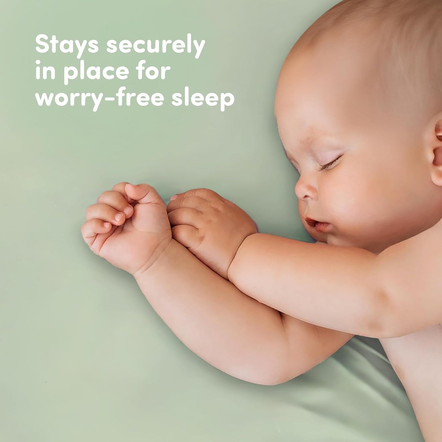 Sweety Fox 2-Pack Crib Sheets - Soft Cotton Jersey Fitted Sheets for Boys and Girls, Mini Crib Sheets, Toddler Bed Sheets (White/Sage)