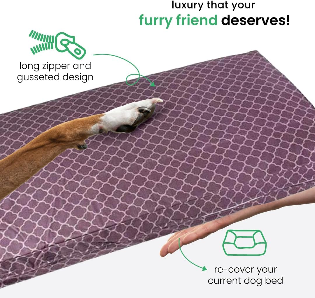Molly Mutt Large Crib Mattress Cover - Royals Print - Measures 27”x52”x5”- 100% Cotton - Durable - Breathable - Sustainable - Machine Washable Dog Bed Cover