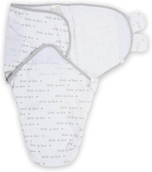 LollyBanks Swaddles 100% Organic Cotton for Boys and Girls, 3-6 Months Newborn Swaddle Sack with Easy Change Zipper, Sleep Swaddle Neutral Baby Registry (Christian Baby)