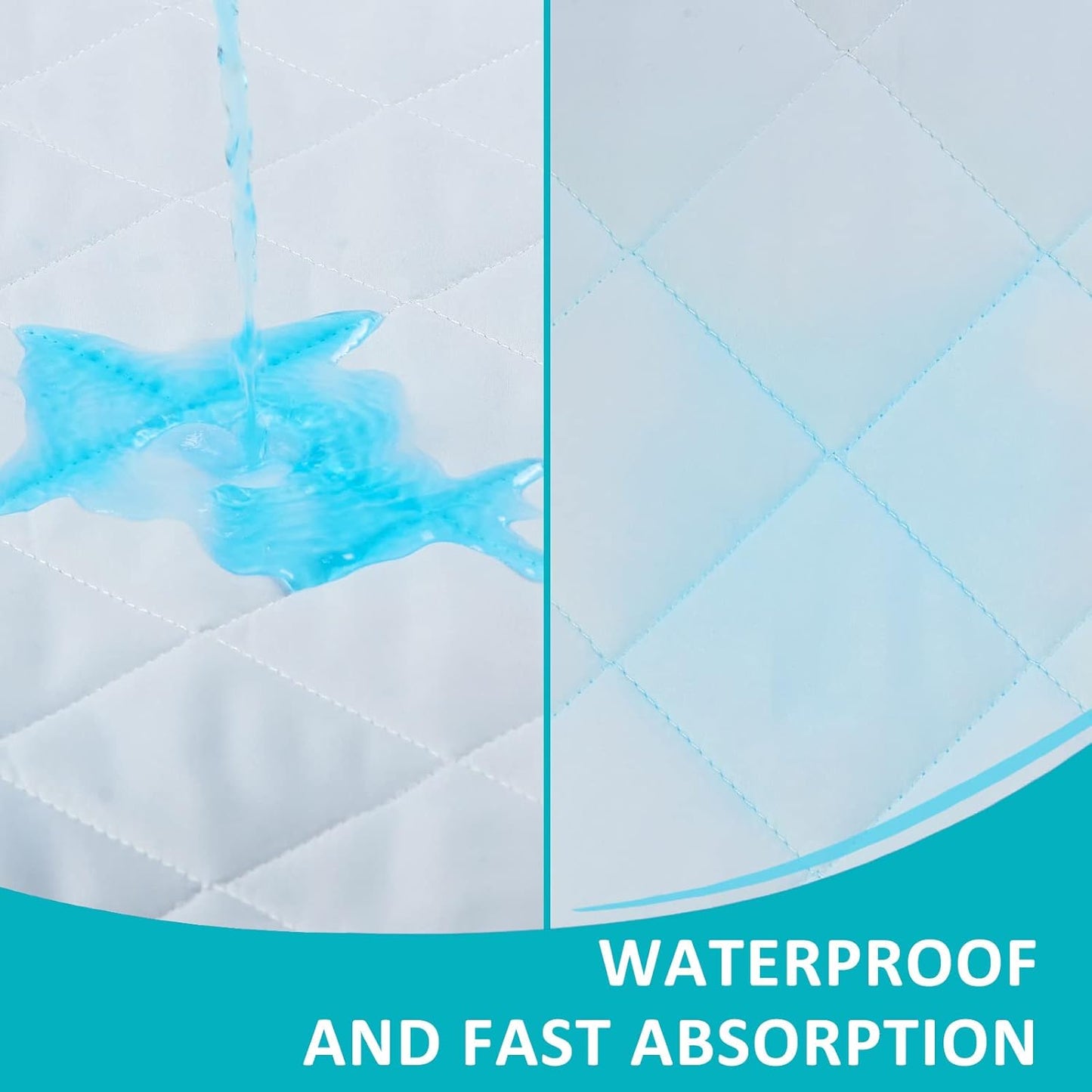 KANECH Washable Waterproof Incontinence Bed Pads - 30"x34"(4Pack) - Heavy Absorbency Reusable Underpads for Adults, Elderly and Kids - Slip Resistant Mattress Protector