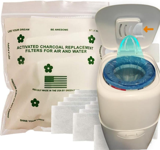 Green Piece® Overstuffed - Pack of All Natural Baby Diaper Pail Deodorizer Activated Charcoal Air Purifier - Pack of 15 Double Sized Sachets (24g)