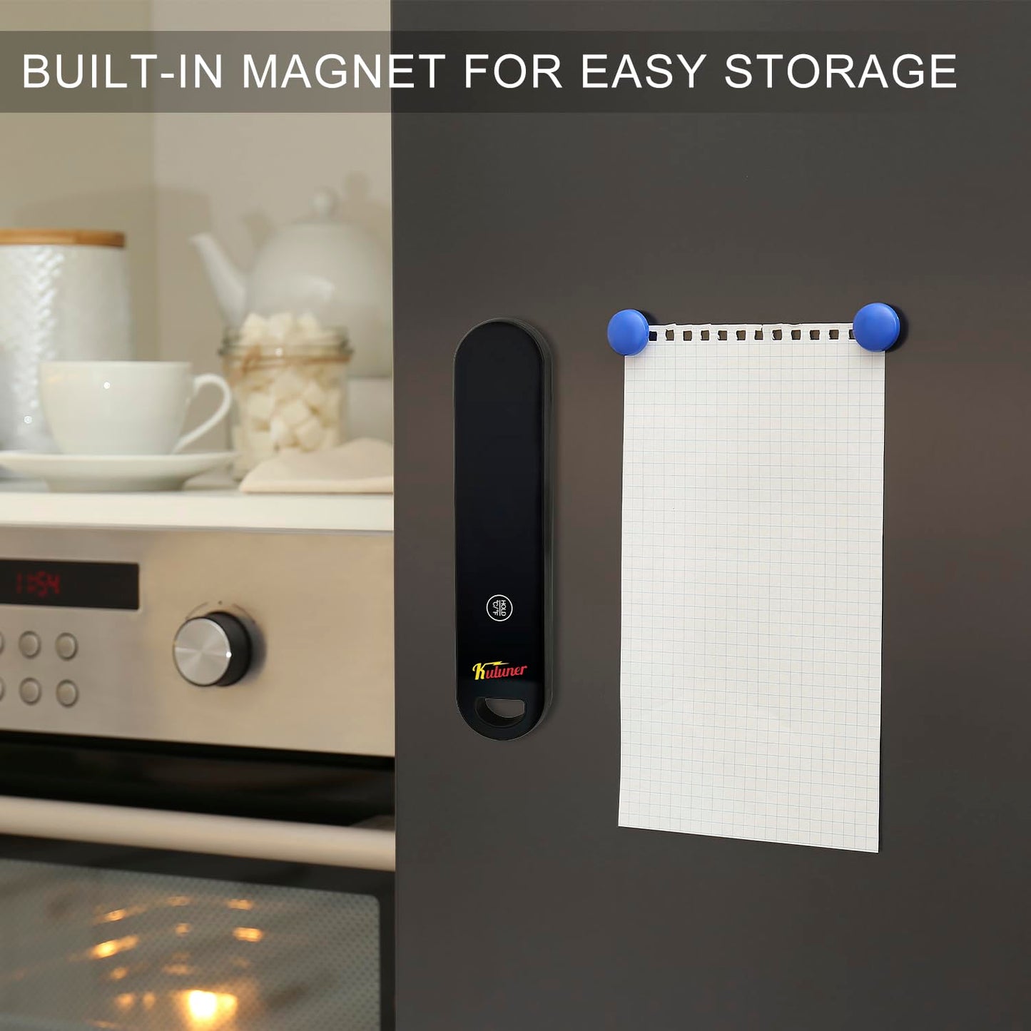 The Latest Thermocouple Instant Reading Meat Thermometer Digital,Faster Less Than 0.6 Second Response,IP67 Waterproof Thermometer Suitable for Grilling, Cooking,BBQ Gifts for Men (Black)