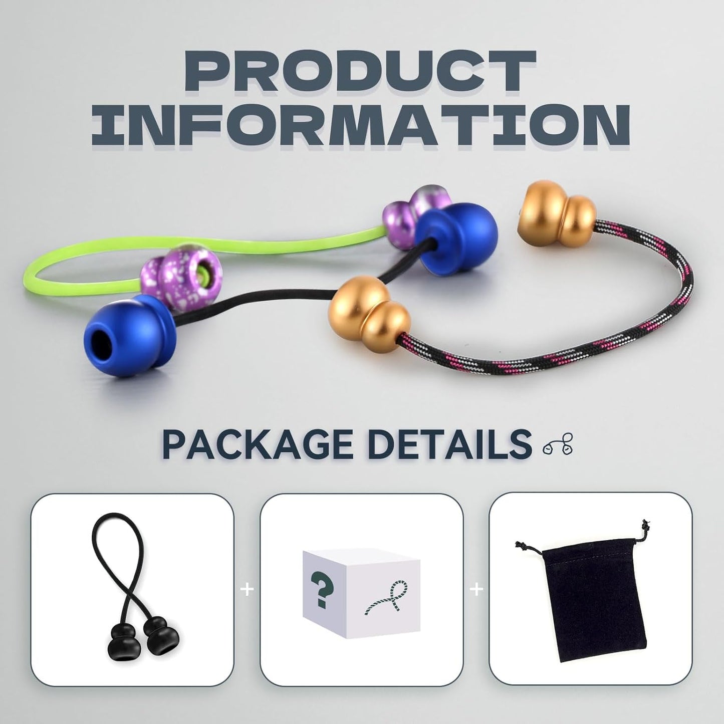 Fidget Beads - Worry Fidget Beads Spin & Bump - Made of Aluminum Alloy - for Men Women Youngs Skill Players Creates a Bit of Magic for You (Cala-Black A)