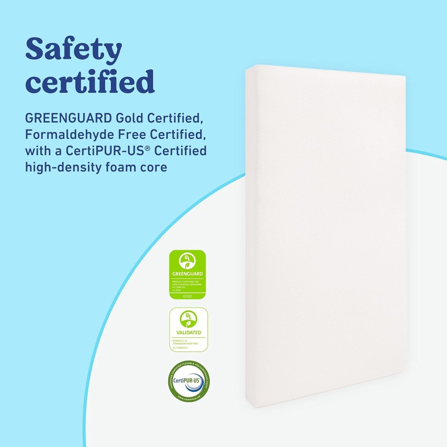 Graco Premium Crib Mattress & Protector Value Bundle (2-Pack) – Includes GREENGUARD Gold Certified Crib & Toddler Mattress, GREENGUARD Gold Certified Waterproof Protector