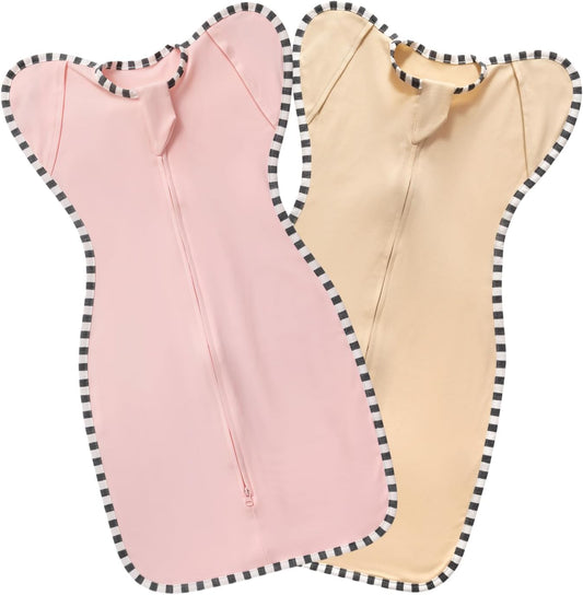 Baby Swaddle Blanket for Newborns and Infants,2-Piece Set Infant Pajamas,Bidirectional Zipper,Easy to Put On and Take Off