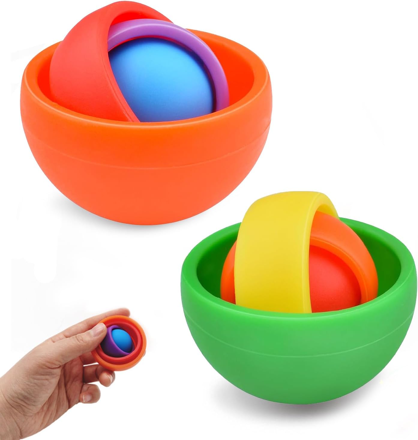 Fidget Toys, 3D Teen Boys Fidgets Spinners, Relief Stress and Exercise Fingers Hand Ball Fidgets Gyroscope, Best Gifts for Boys, Girls, Adult Birthday Games