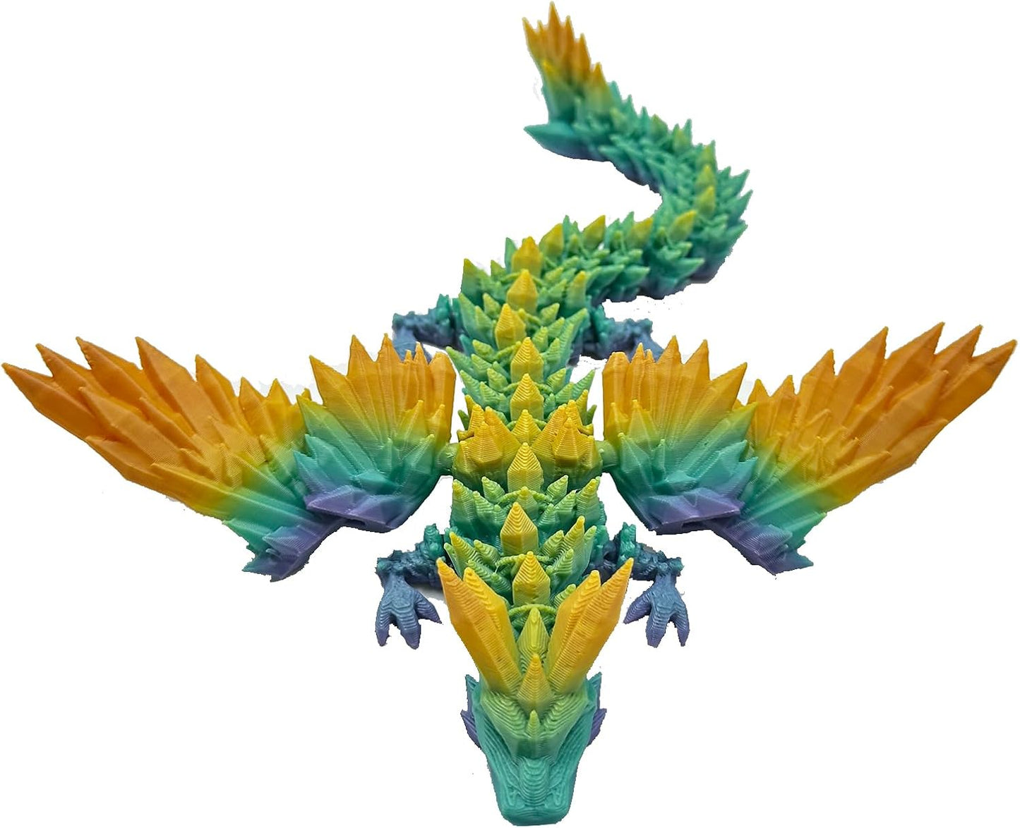 Easter 3D Printed Dragon in Egg with Wing, Full Articulated Dragon Crystal Dragon with Bunny Ears Eggs, Crystal Dragon Fidget Toys, Fidget Toys for Kids Adults Easter Gifts (Multi-colors)