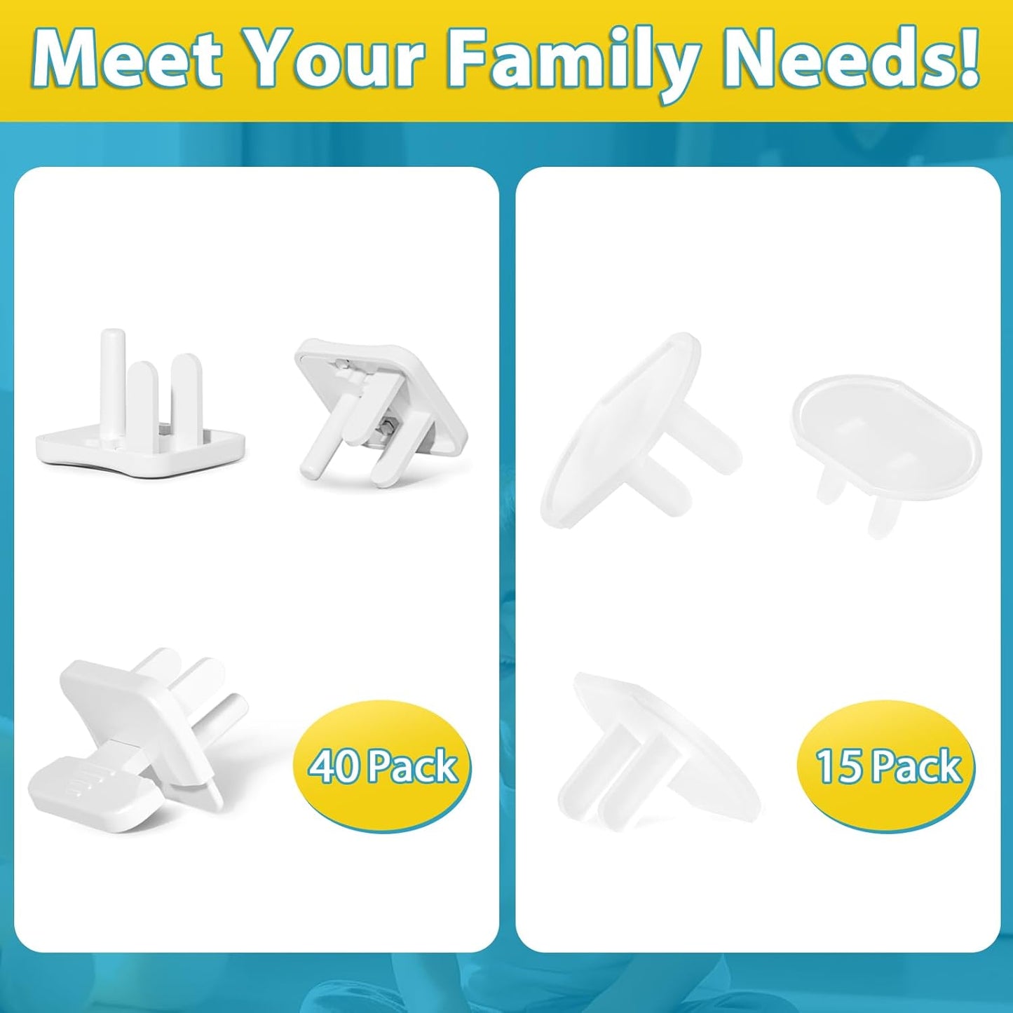 Babepai Outlet Covers Baby Proofing 55-Pack White, Child Proof Electrical Protector Safety Baby Safety Plug Covers