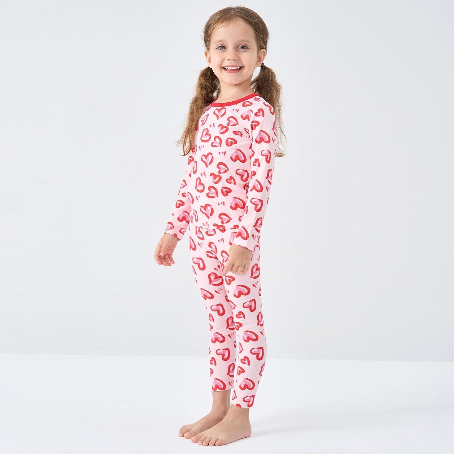 pureborn Baby Viscose From Bamboo Pajamas Set Pjs - Kids Toddler Girl Snug Fit Viscose Sleepwear 2pcs 18M-8Y