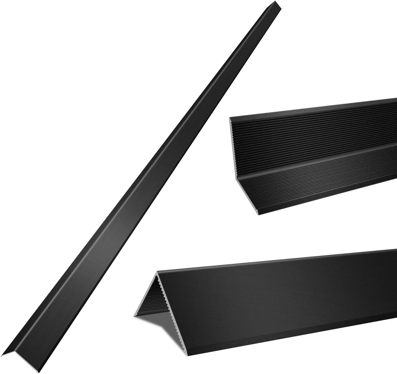 10PCS 1.2x1.2x48” Aluminum Alloy Metal Wall Corner Protectors for Wall 20Ga Thickness Black Color Wall Corner for Wall, Guards Door Trim and Window Frames
