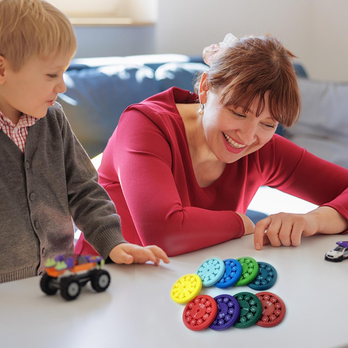 Math Fidget Spinners, Math Fact Fidget Spinner, Multiplication and Division Fidget Spinner Toy for Stimmers and Fidgeters Who are Learning Math (Add Or Subtract 9pcs)