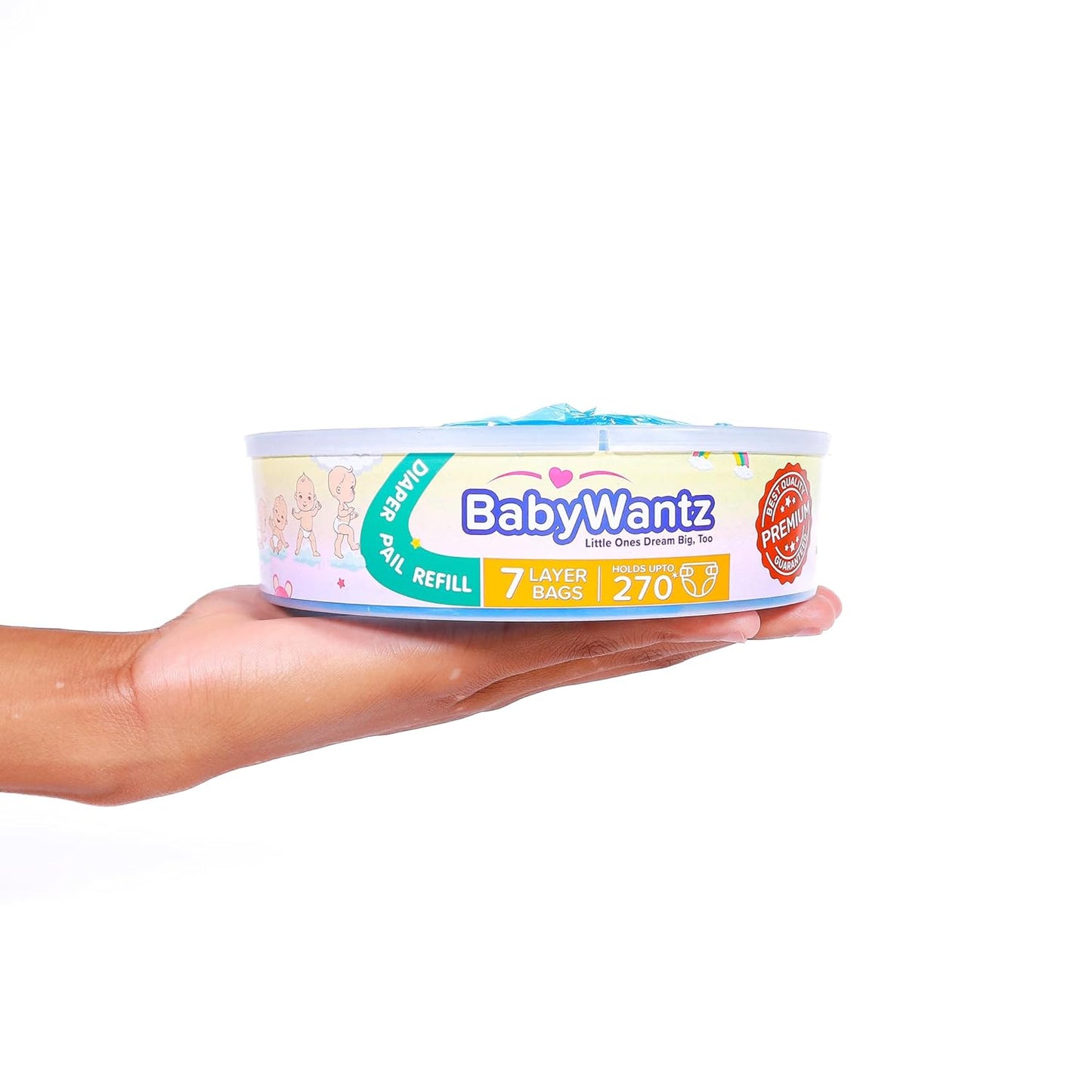 Premium Diaper Pail Refill Bags Compatible with Diaper Genie Pails - 4 Pack - Holds up to 1080 Newborn Diapers