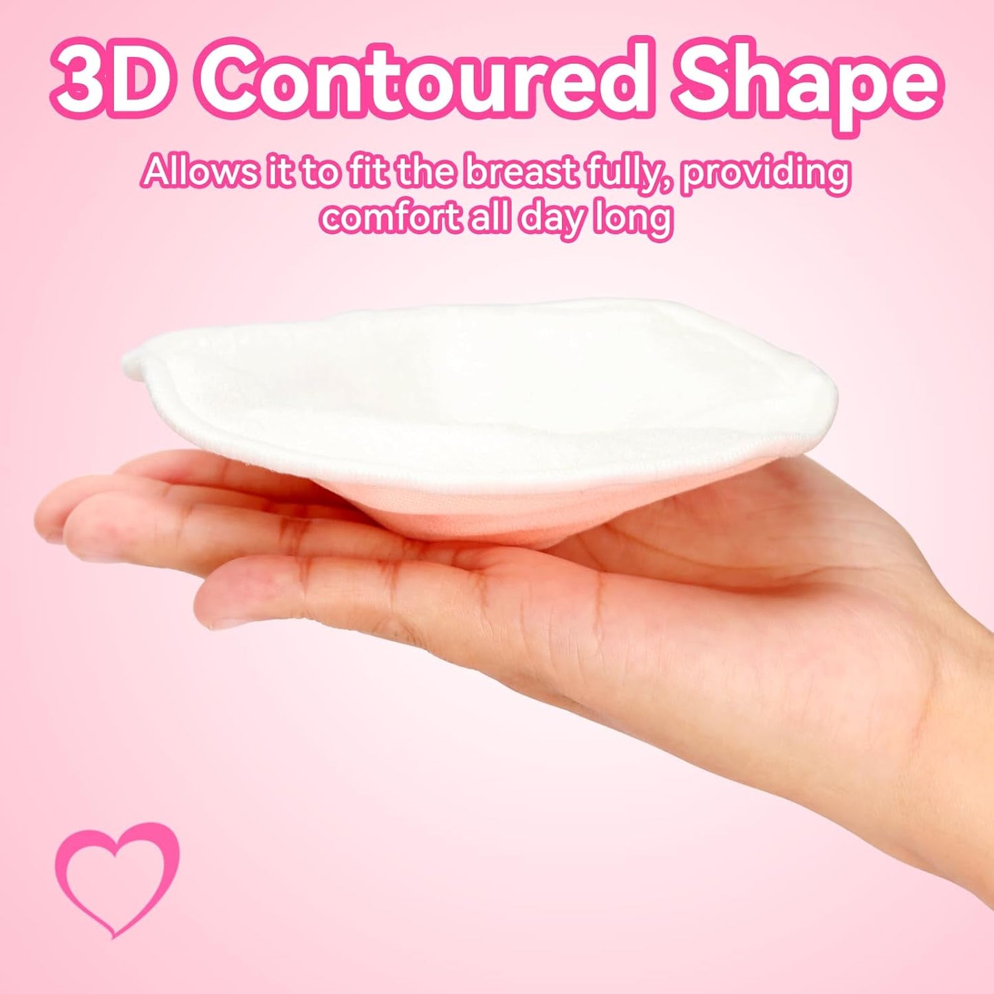 Nursing Pads Reusable, 14 Count Super Absorbent and Keep Dry Breast Pads for Leaking Milk Breastfeeding Moms Essentials (Beige,15cm/5.91in)