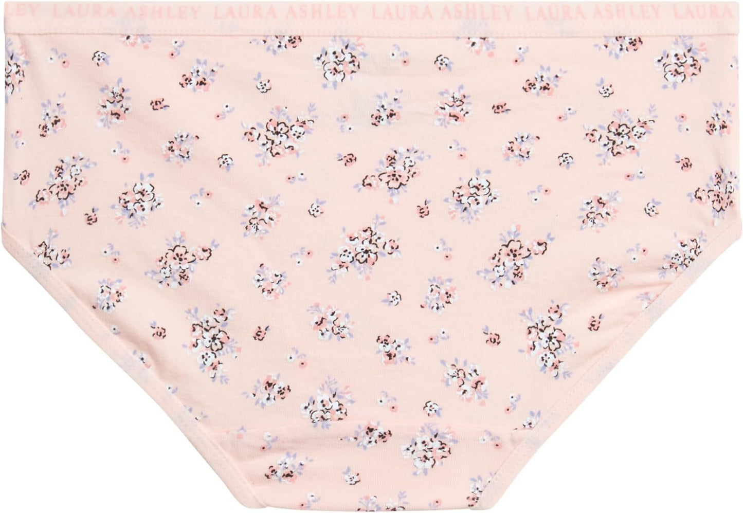 Laura Ashley Girls Underwear - 5 Pack Soft Stretch Breathable Panties for Girls - Lightweight Cotton Panties (Size: 4-12)