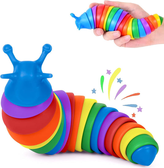 IFiwin Fidget Slug Toys, Sensory Slug Fidget Bulk Toys for Autistic Kids & Adults, Autism Sensory Toys Bulk Fidgets Stocking Stuffers, Birthday Gifts for Boys Girls