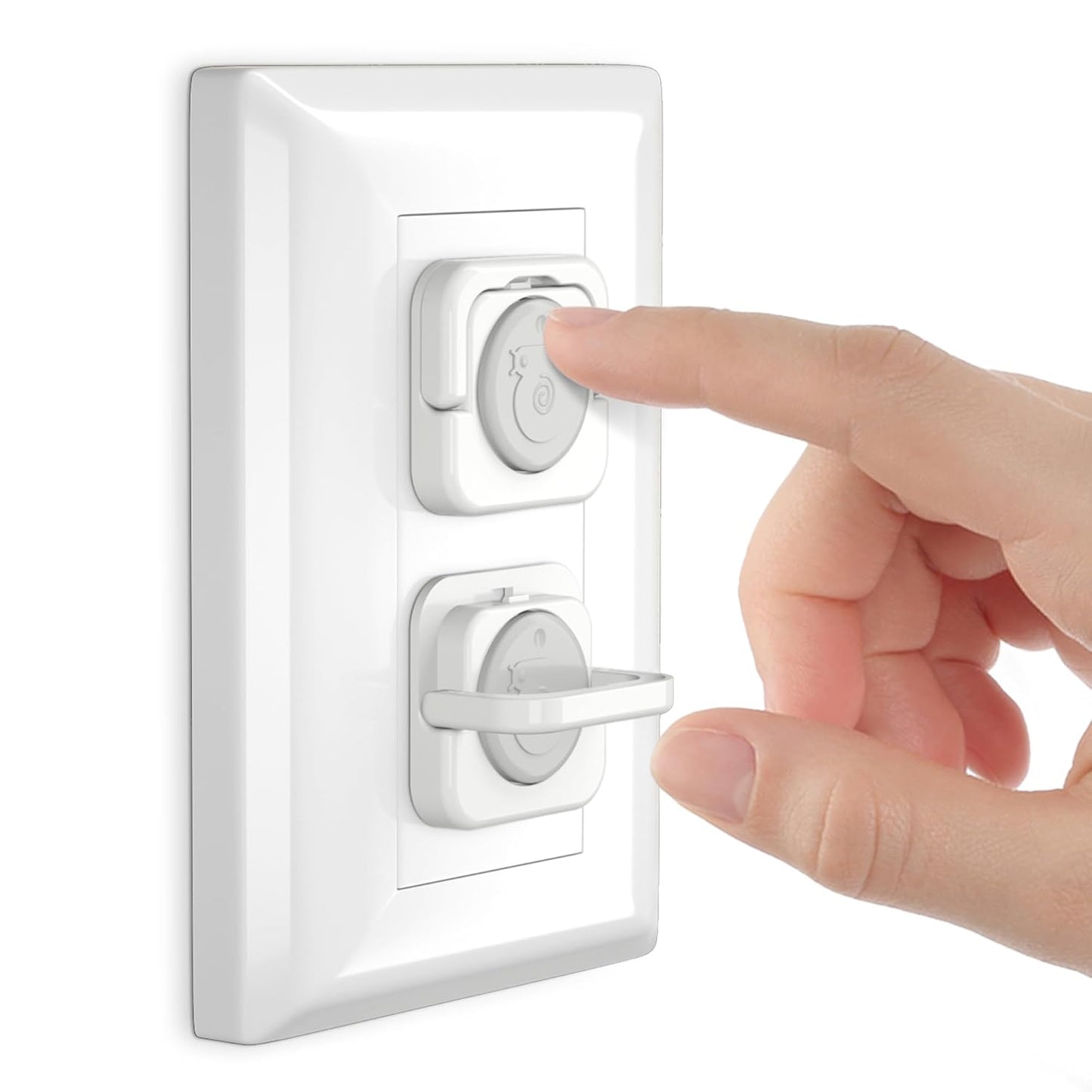 45 Pack Baby Proofing Outlet Covers, Baby Proof Plug Covers with Hidden Pull Handle for Child Safety, Electric Socket Covers, Plug Protectors to Prevent Power Shock(Grey)