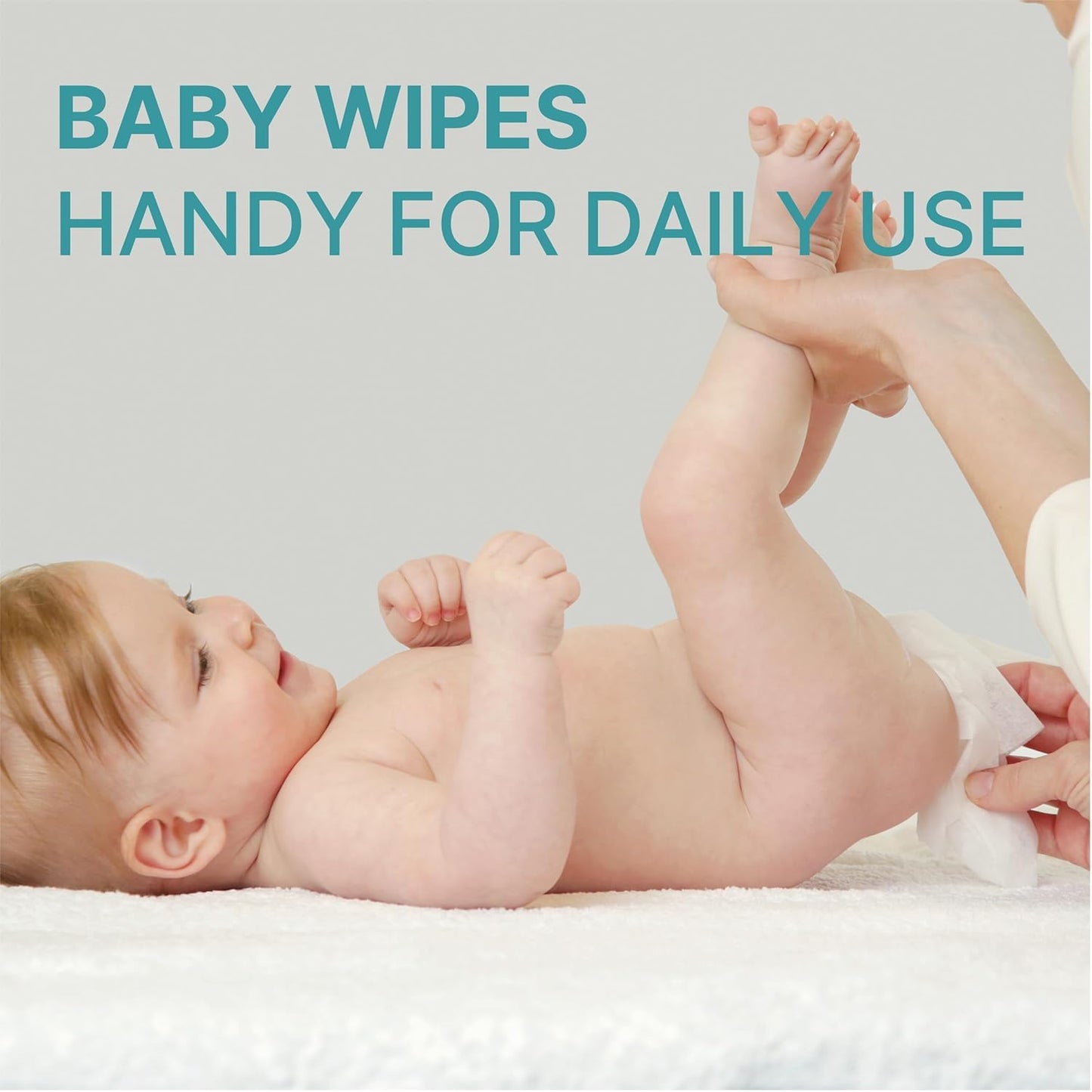 Korea's #1 Light Baby Wipes - Hypoallergenic, Water-Based, Unscented, Alcohol & Paraben-Free – 50 GSM for sensitive skin Flip-Top Plant Based Baby Wipes (80 Count 1 Pack)