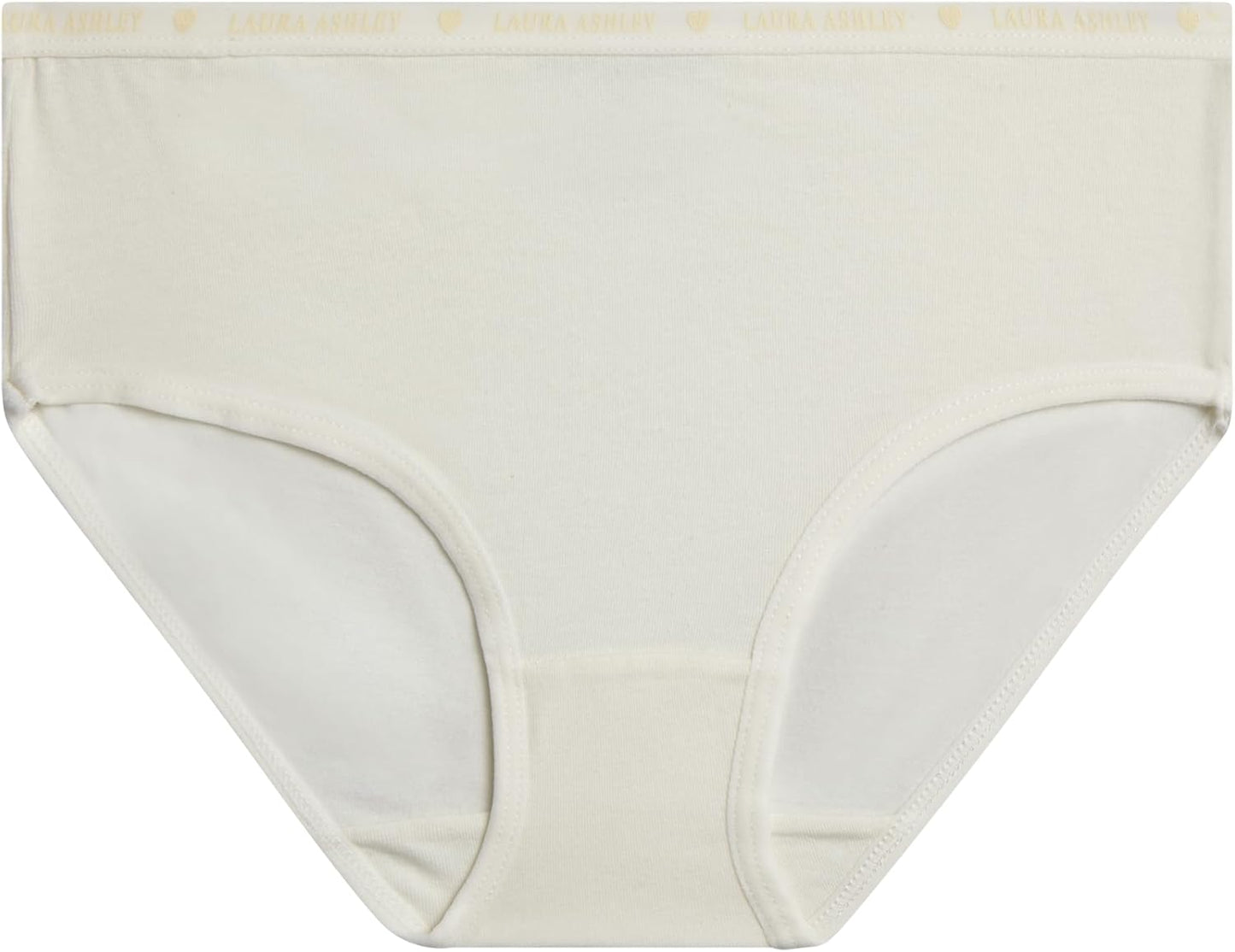 Laura Ashley Girls Underwear - 5 Pack Soft Stretch Breathable Panties for Girls - Lightweight Cotton Panties (Size: 4-12)