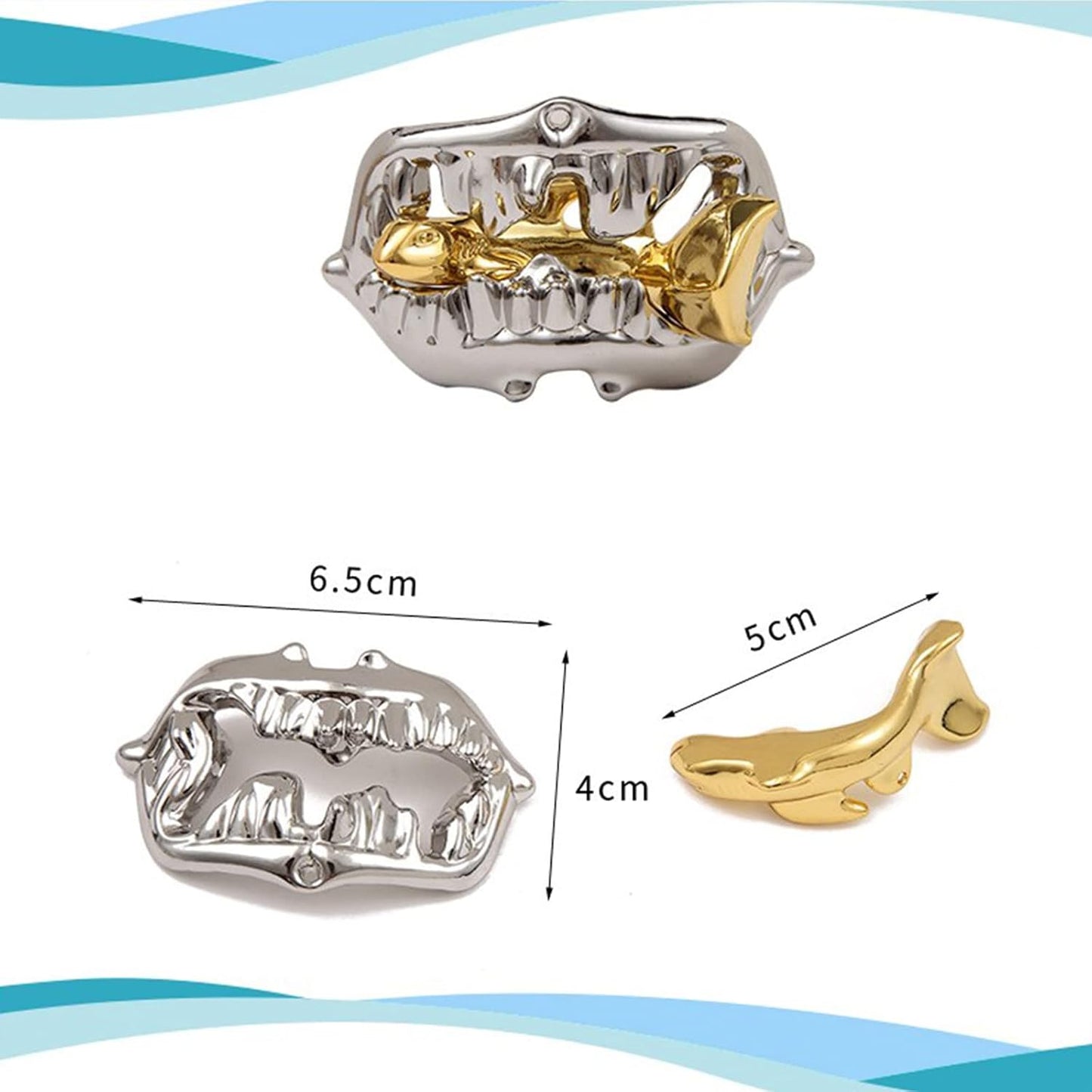 6 pcs Brain Teaser Puzzles, IQ Test, Puzzle Lock Educational Toy, Metal Brainteasers, Adult Intelligence Buckle Difficulty Mind Puzzle Lock Unlock Party Favor Gifts Desk Game, Ocean Series