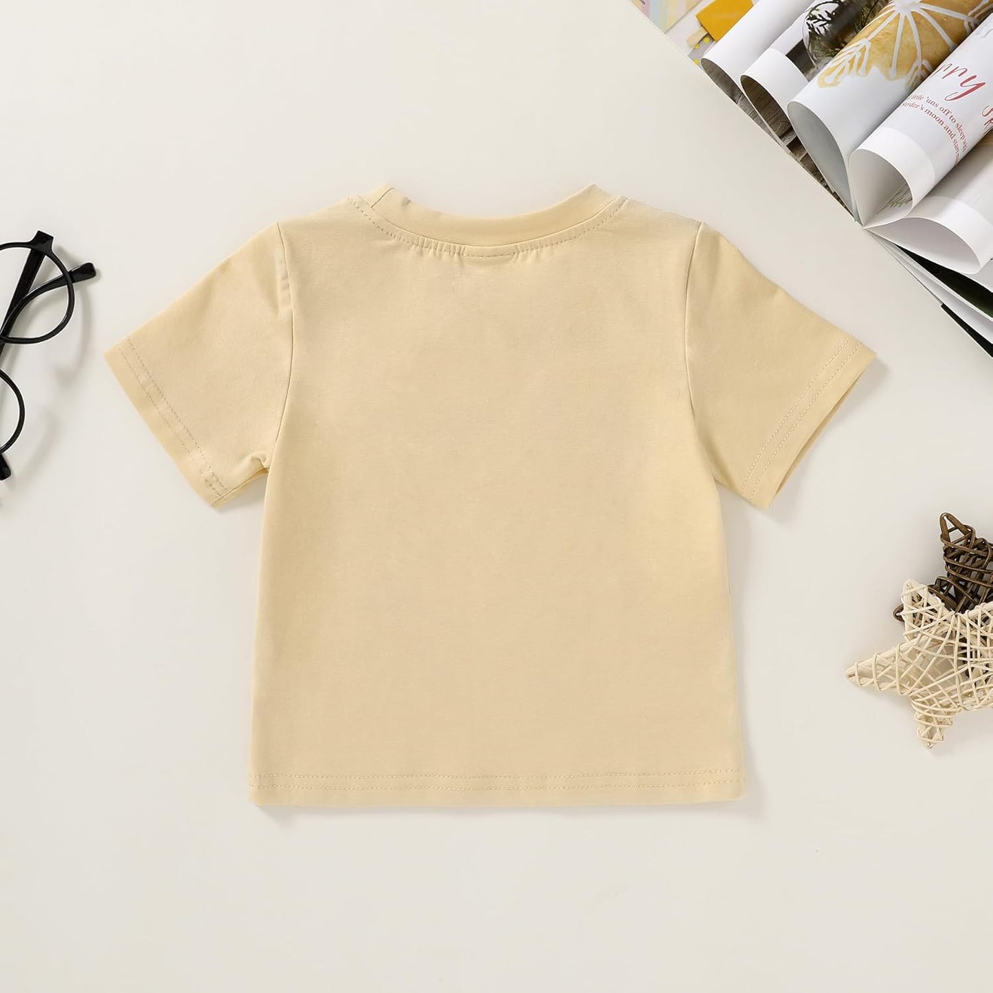 Happy Town Toddler Clothes Baby Boy Girl Smiley Face Shirt Short Sleeve T-Shirt Tee Summer Tops Outfits