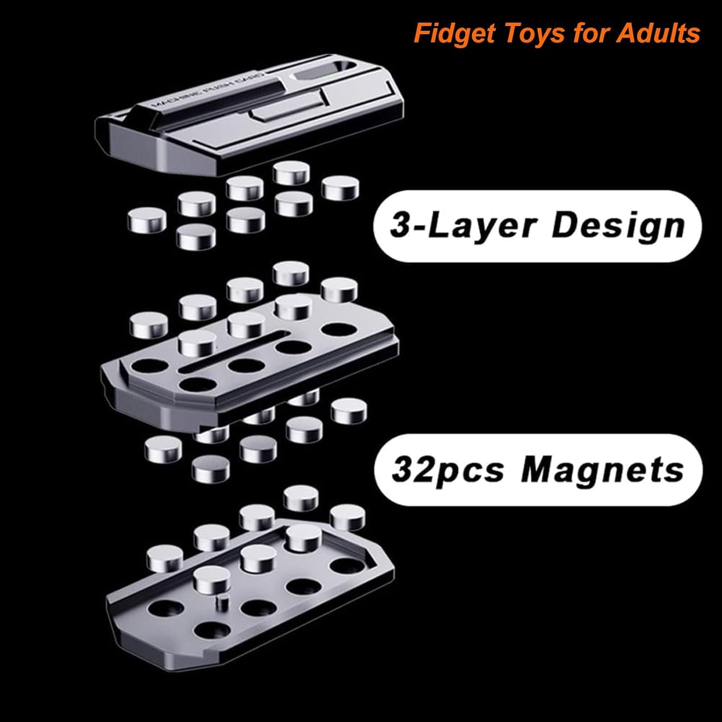 Fidget Toys Adults Metal Fidget Slider Metal Fidget Toys EDC Metal Fidget Slider Toys Adult Fidget Toys for Adults Desk Toys for Office for Adults(Fidget Toys Metal-Green)