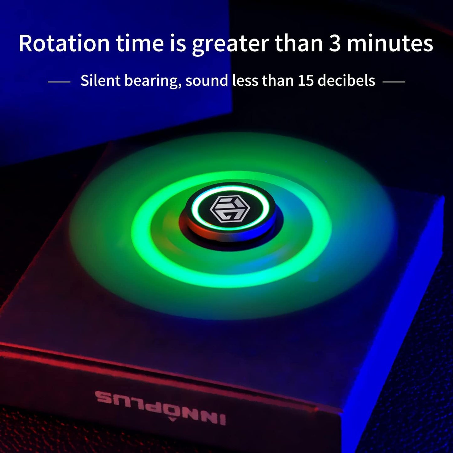 Fidget Spinners, INNÔPLUS Fidget Spinners for Kids, Fidget Toys, Fidgets for Kids,Metal Fidget Spinner with Luminous Light Stress Relief, Spinner Absorb Light Then Release in Dark