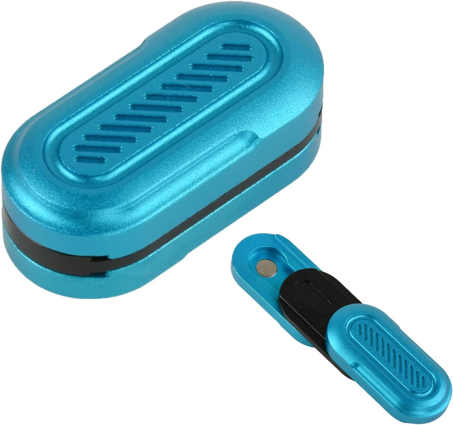 Fidget Toys Adults Metal Fidget Slider EDC Fidget Toys Magnet Fidget Stress Relief ADHD Toys Desk Toys for Office for Adults(Mini Fidget Slider Blue)