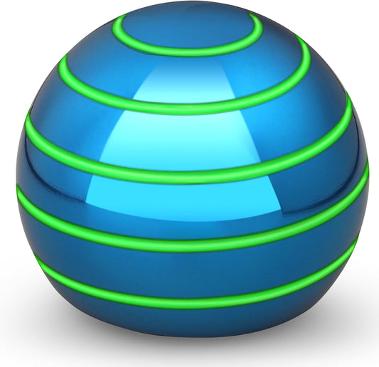 Luminous Desk Spinning Toys for Kids Adults, Metal Optical Illusion Fidget Spinner, Glow in The Dark Kinetic Sterss Ball, Stress Relief ADHD Gifts for Office Classroom Boys Girls Boyfriend