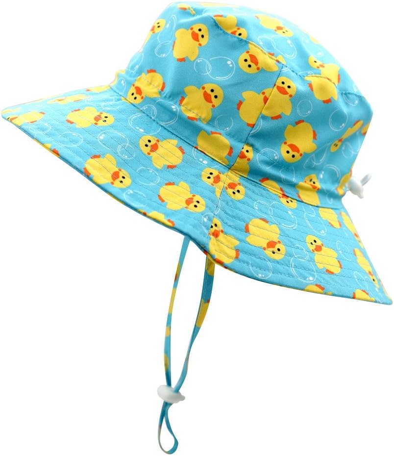 Home Prefer UPF50+ Wide Brim Sun Hat Boys Girls Sun Protection Hat Zoo Beach Swim Safari Bucket Hat for Baby Toddler Kid