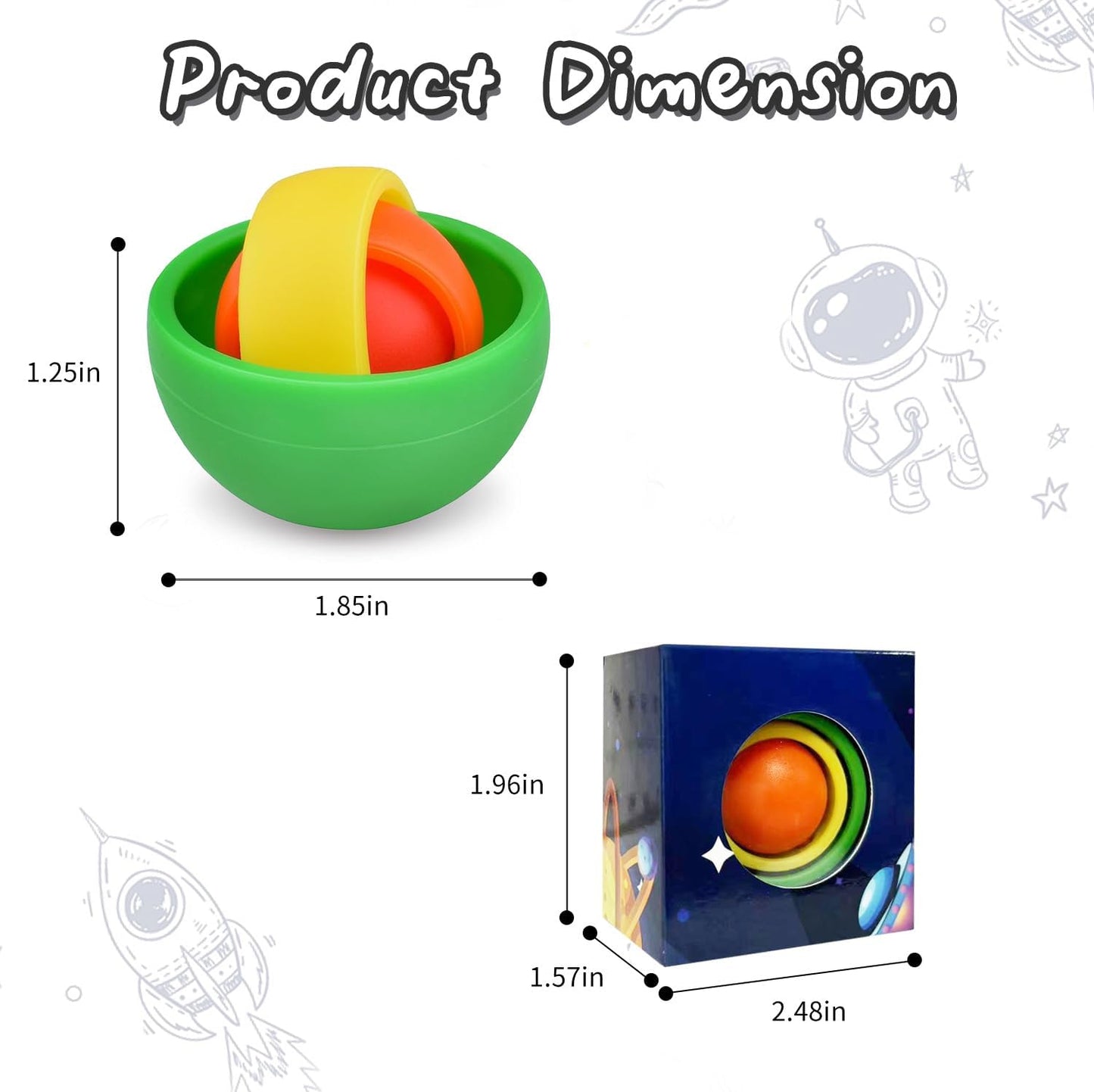 Fidget Toys, 3D Teen Boys Fidgets Spinners, Relief Stress and Exercise Fingers Hand Ball Fidgets Gyroscope, Best Gifts for Boys, Girls, Adult Birthday Games(1PACK)