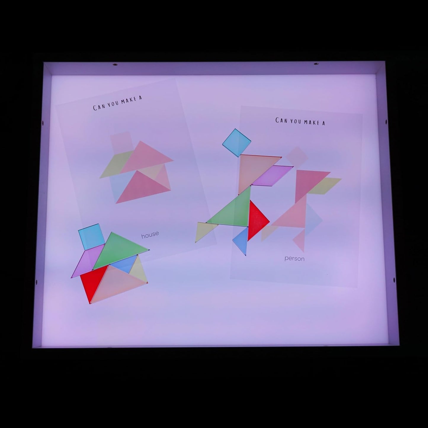 Light Experiment Loose Parts Learning Kit, Light Table Transparent Materials, STEAM Activitis for Kids 3+, Montessori & Reggio Inspired Kindergarten Preschool Classoom Accessary (Mini Size)