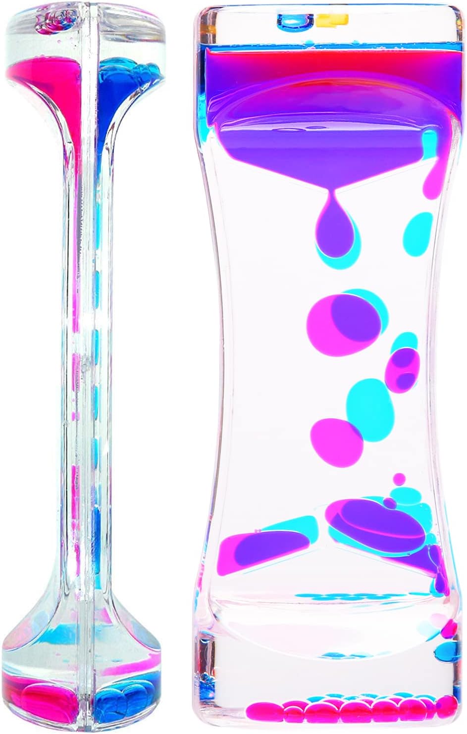 Liquid Motion Bubbler,CAILINK 3 Pack Kids and Adults Relax Sensory Toys,Stress Relief Fidget Water Timers,Colorful Hourglass,ADHD Anxiety Autism Activity,Home Office Desk Decor