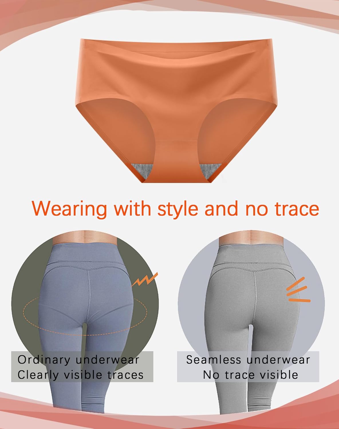 Finihen Teen Girls Underwear Seamless Big Girls Panties No Show Multipack.