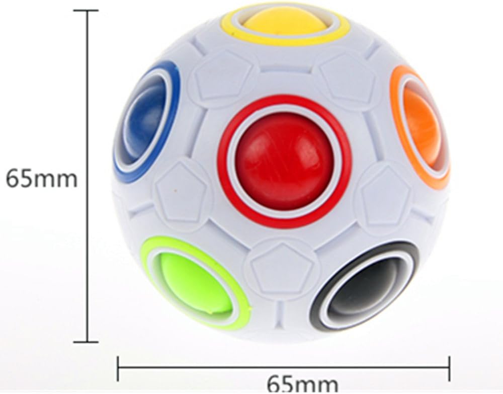 CuberSpeed Rainbow Ball Magic Cube Fidget Toy Puzzle Magic Rainbow Ball Puzzle Fun Fidget