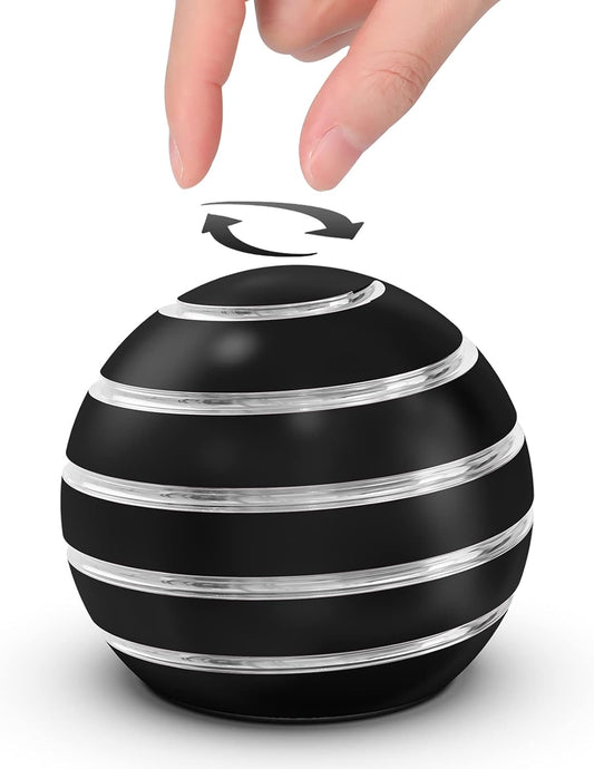 Kids Fidget Toys, Sensory Toys Adults Stress Relief, Kinetic Desk Toys for Office for Adults, Party Favors Toys for Kids Ages 3-5, 6-8, 8-12 (1.77", Black)