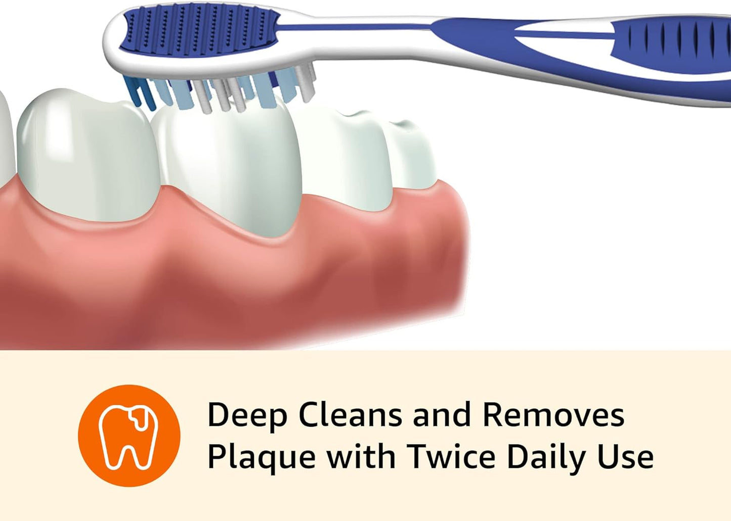 Amazon Basics Orbit Toothbrushes, Soft, Full, 4 Count, Assorted Colors (Previously Solimo) (Pack of 3)