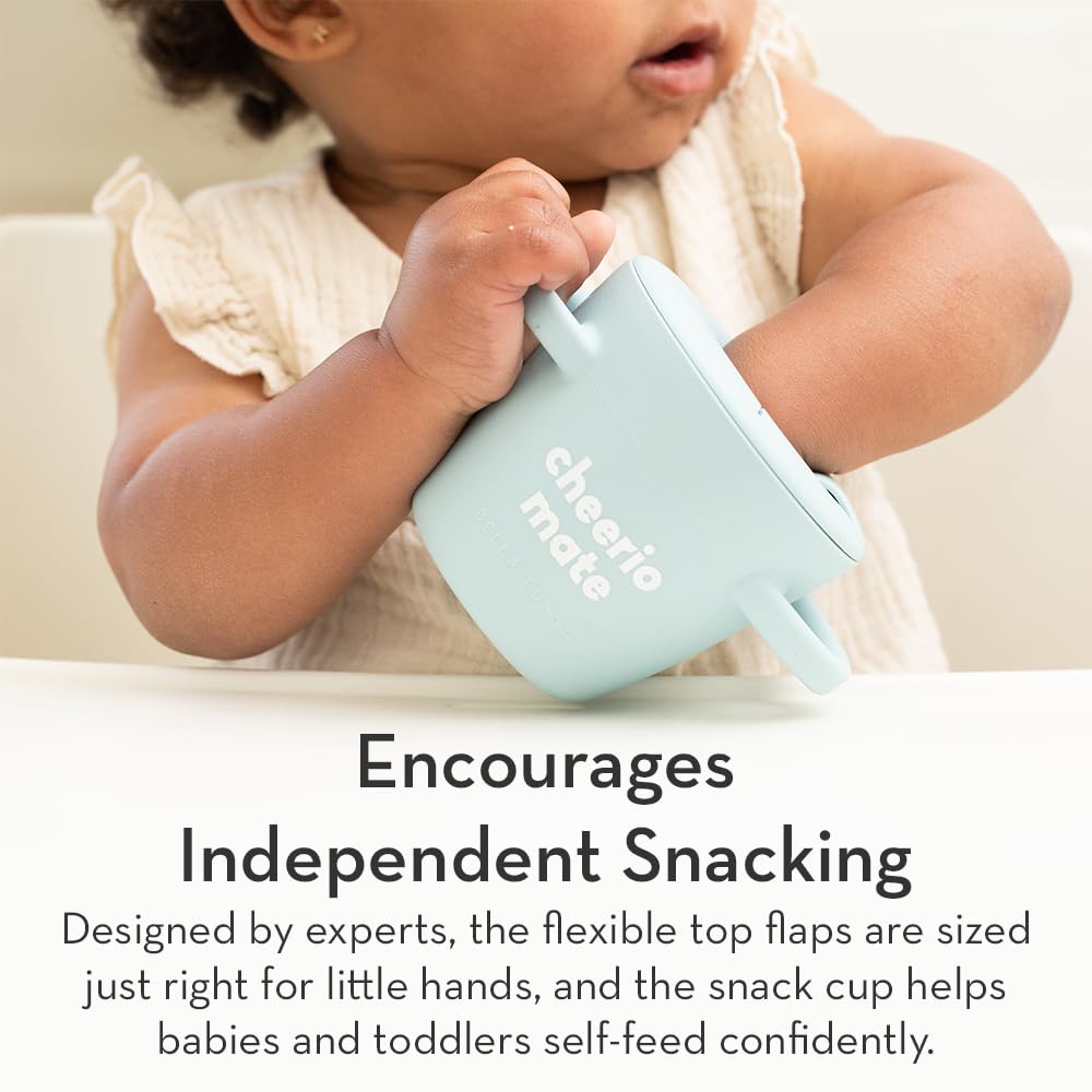Bella Tunno Snack Cups for Toddlers, Silicone Spill Proof Food Container with Lid, Babies & Kids 6-12 Months, Snaccidents