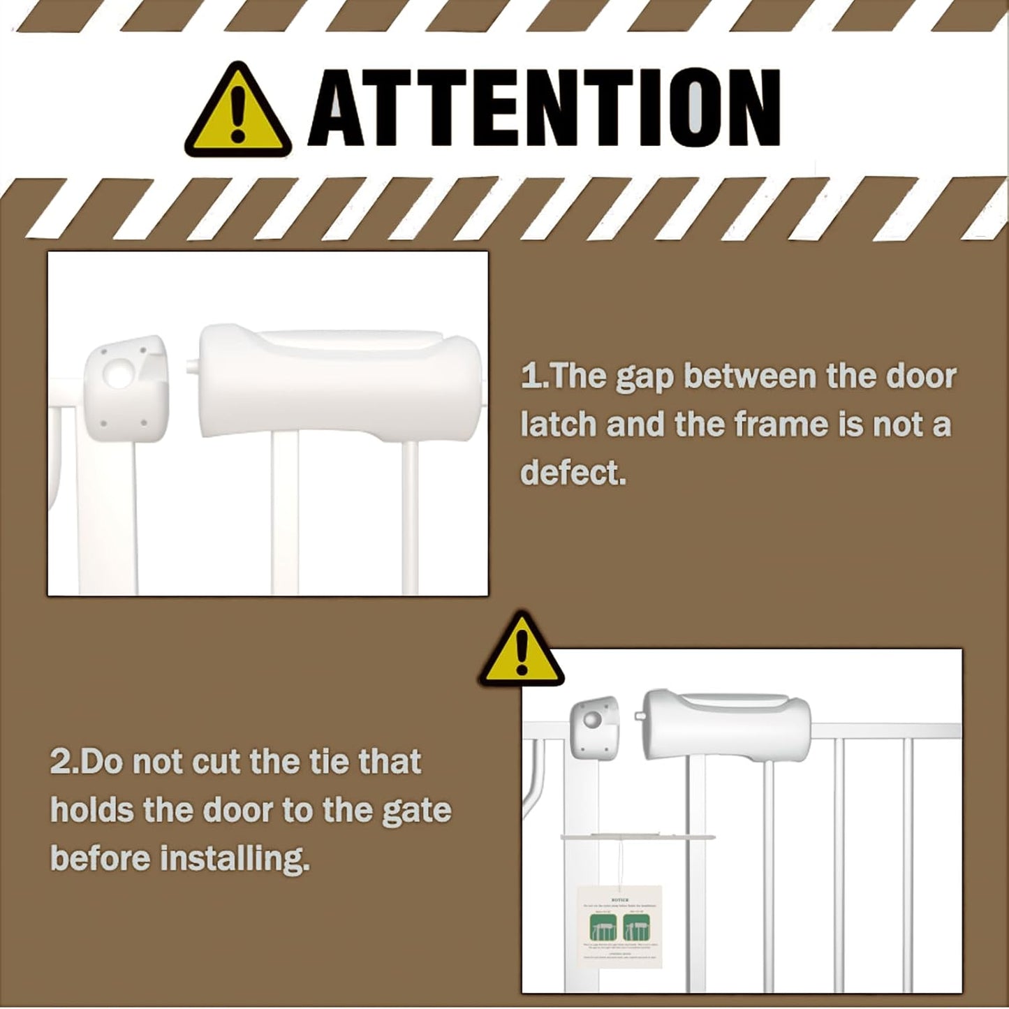 ALLAIBB Extra Wide Baby Gate Pressure Mount with Auto-Close, White Metal Safety Gate for Stairs & Doorways - Child Proof, Pet Barrier for Hallways, Kitchen, Living Room for 57.48-62.02 inch