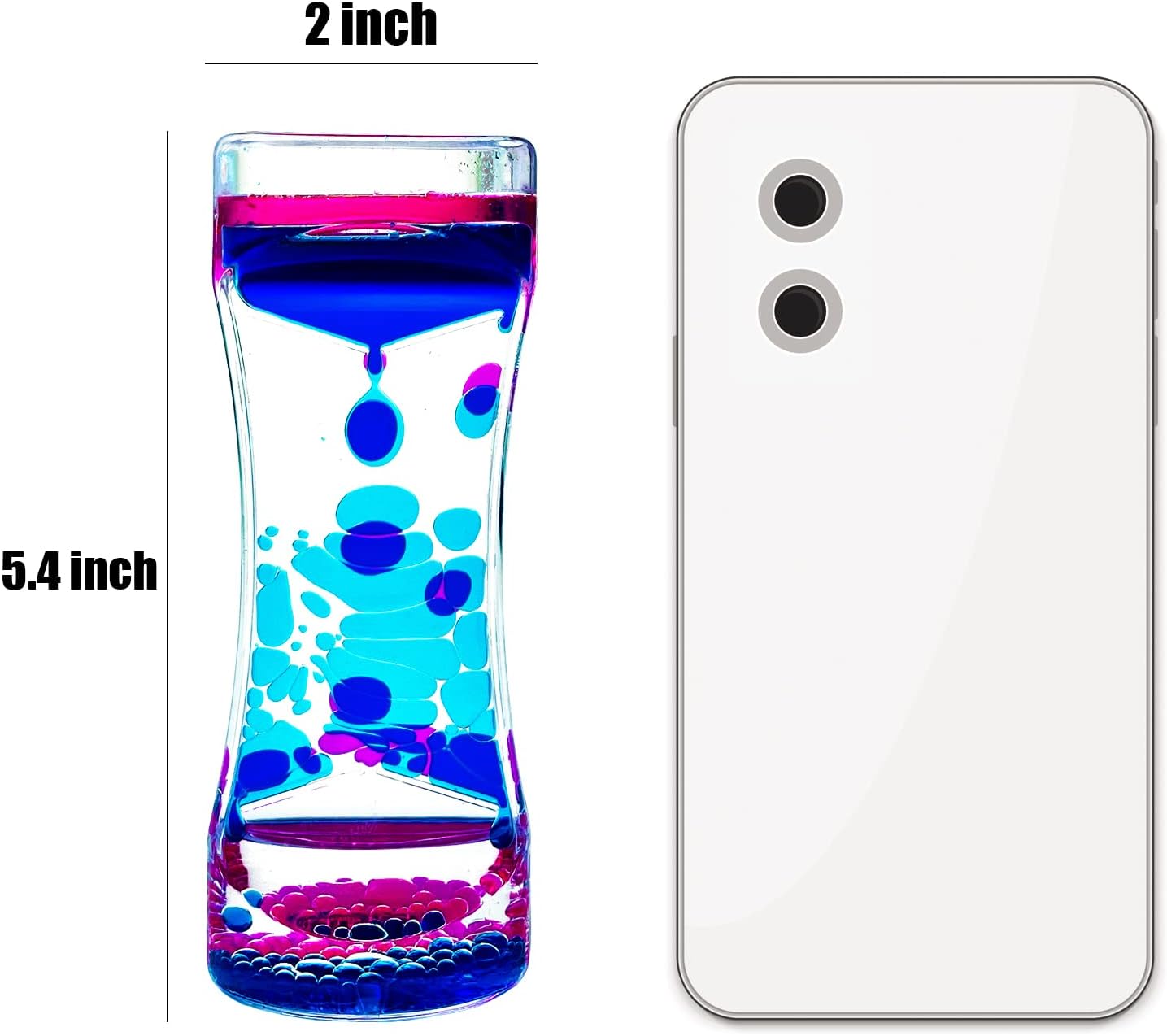 Liquid Motion Bubbler for Kids and Adults Pack of 10 Great Rainbow Series Liquid Bubbler Timer Sensory Fidget Relaxation Stress Relief and Anxiety Relief Relaxing Autism