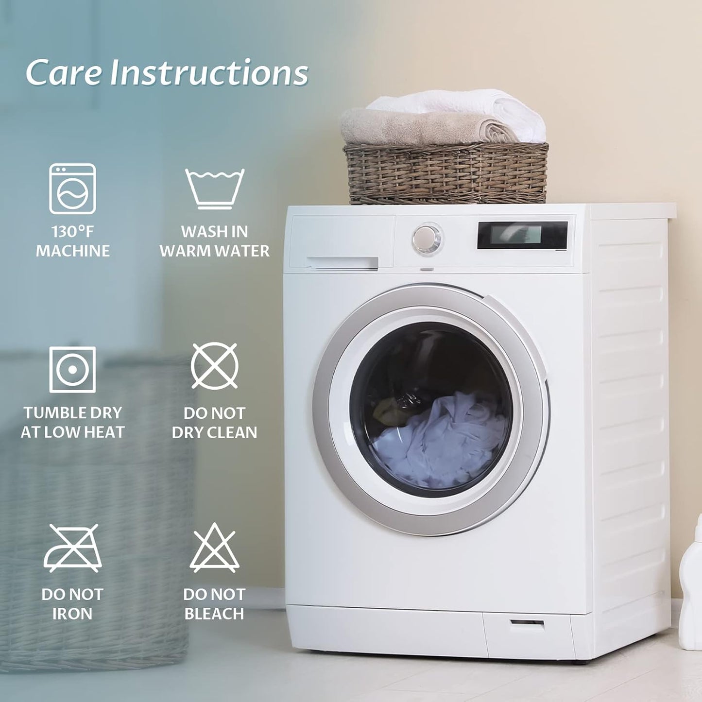 Full Size Waterproof Mattress Protector Fitted Quilted Mattress Pad Cover with Deep Pocket Up to 15''