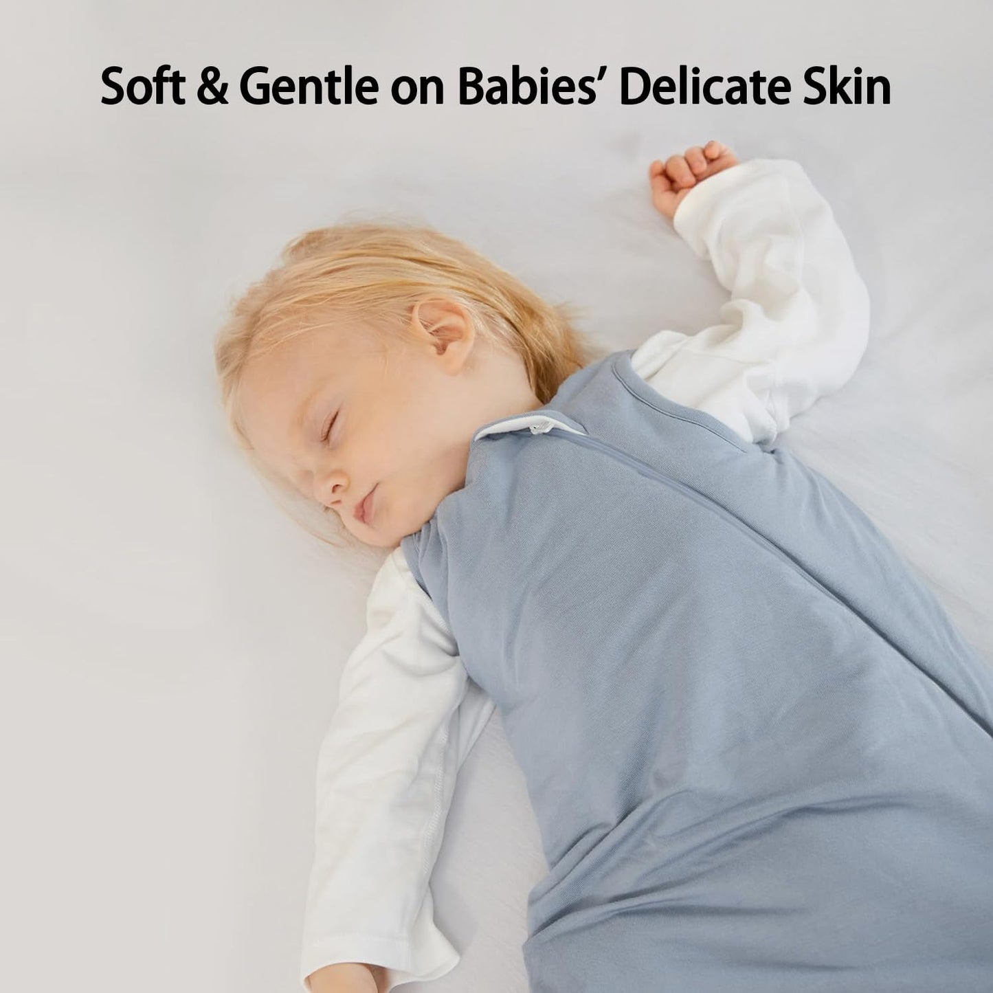 BubblePanda Rayon Made from Bamboo Sleep Sack 2t-3t 0.5 Tog Soft Lightweight Toddler Sleep Sack 24-36 Months for Babies 2-Way Zipper Wearable Blanket Baby 3t