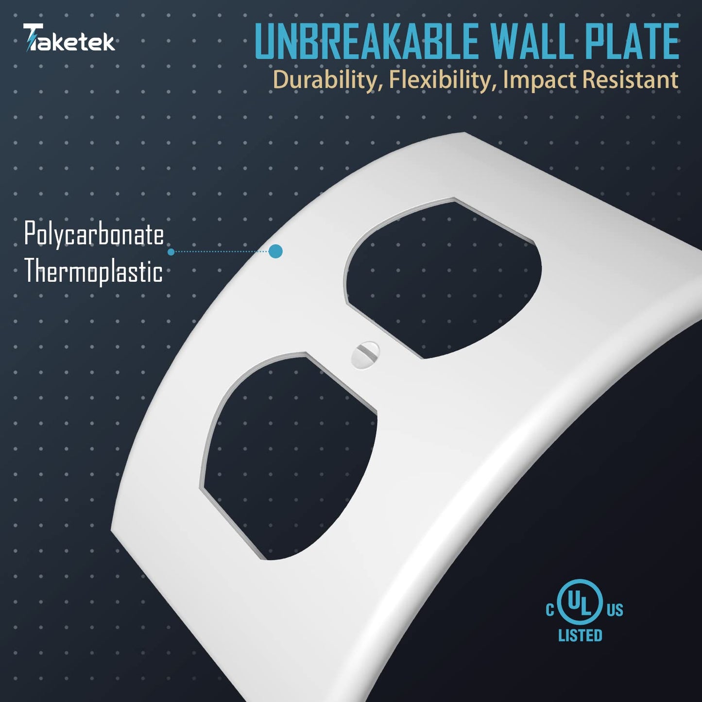 Outlet Covers Wall Plates,Standard Size Duplex Outlet Covers,Dual Receptacle Outlet Faceplate, Switch Plates and Outlet Covers, Electric Socket Plug Covers, White, 20 Pack