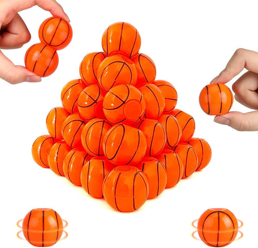 42 Pack Basketball Party Favors for Kids 8-12, Mini Fidget Spinners Toys Bulk Fidget Toys Anxiety Adults Goodie Bag Stuffers Christmas Birthday Party Gifts Treasure Box Classroom Prizes