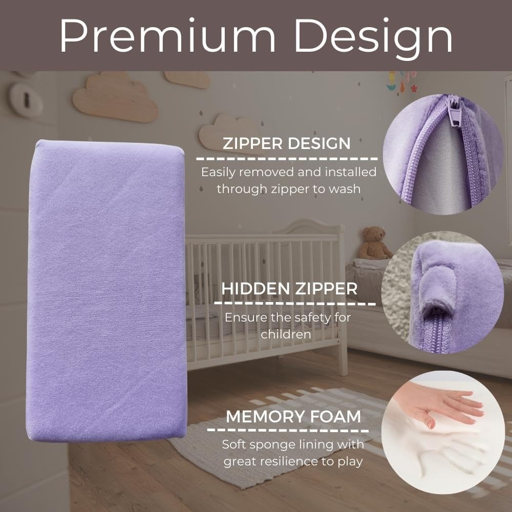 Wonder Space Plush Foam Blocks - Nursery Building & Stacking Toys for Toddlers Boys & Girls, Soft Smooth Velvet Cover, Early Education Gross Motor Skills & Brain Development (24 Bricks, Classic)