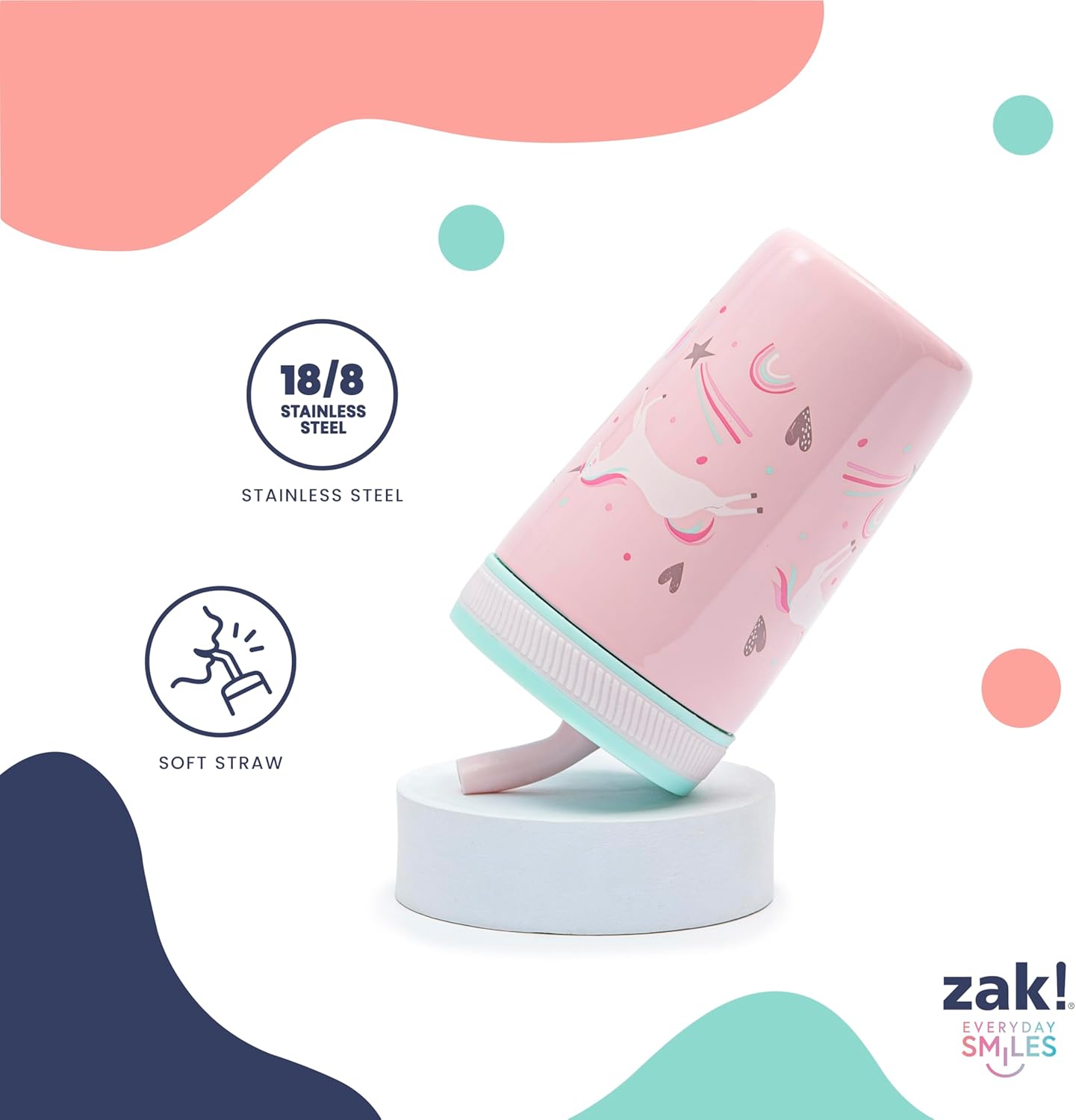 Zak Designs Disney Mickey Mouse Kelso Tumbler Set, Leak-Proof Screw-On Lid with Straw, Bundle for Kids Includes Plastic and Stainless Steel Cups with Bonus Sipper (3pc Set, Non-BPA)15 fl oz.