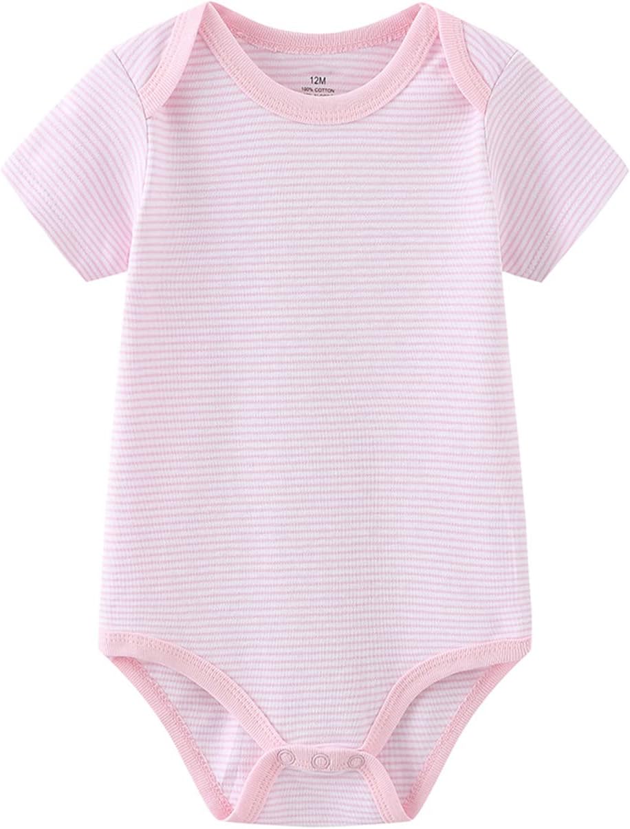 Baby Bodysuit Short Sleeve one-Piece Newborn Baby Clothes for Baby Boy and Girls