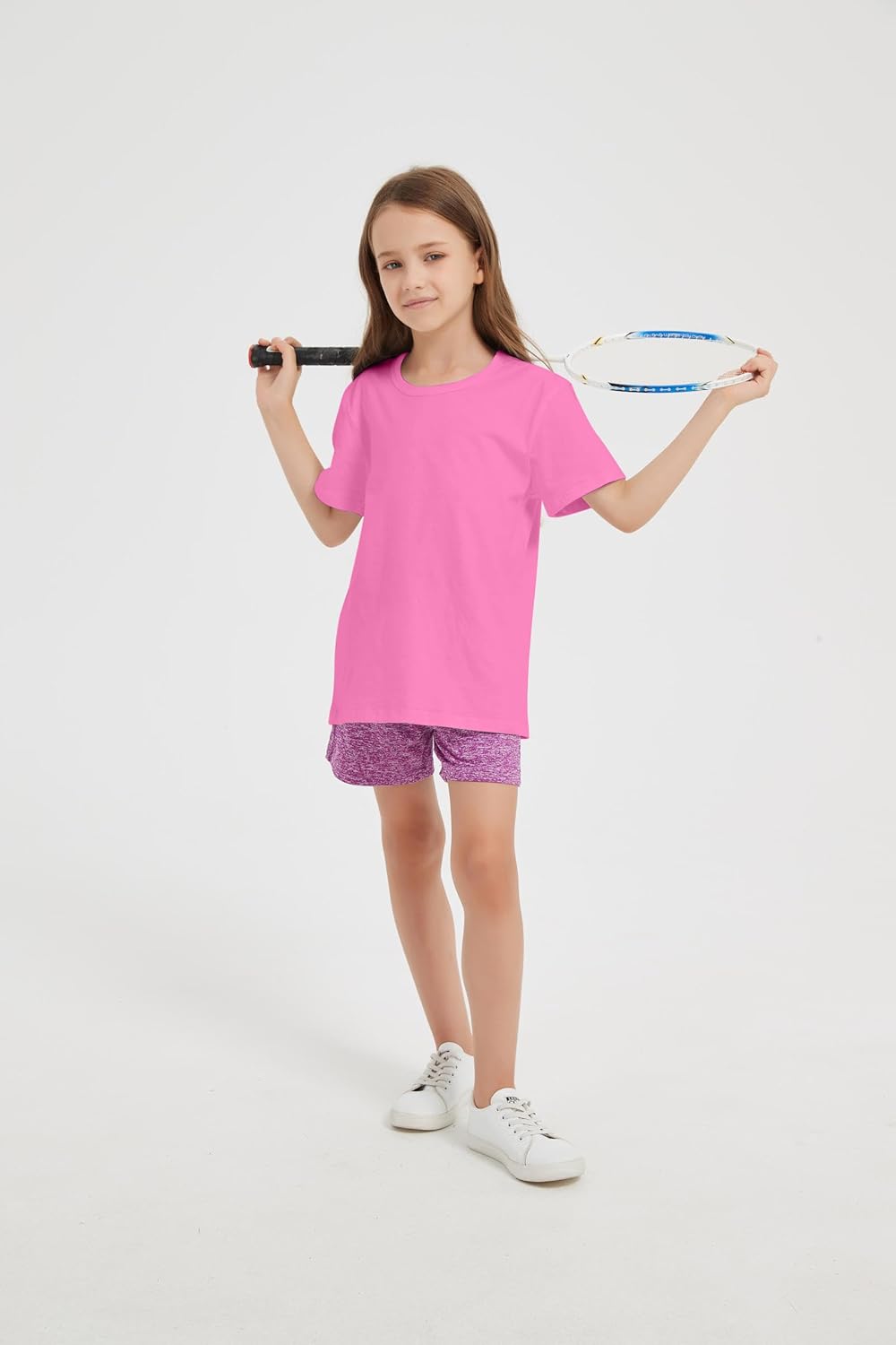 6-Pack Kids Cotton T-Shirts Short Sleeve Basic Tops for Toddlers Boys and Girls