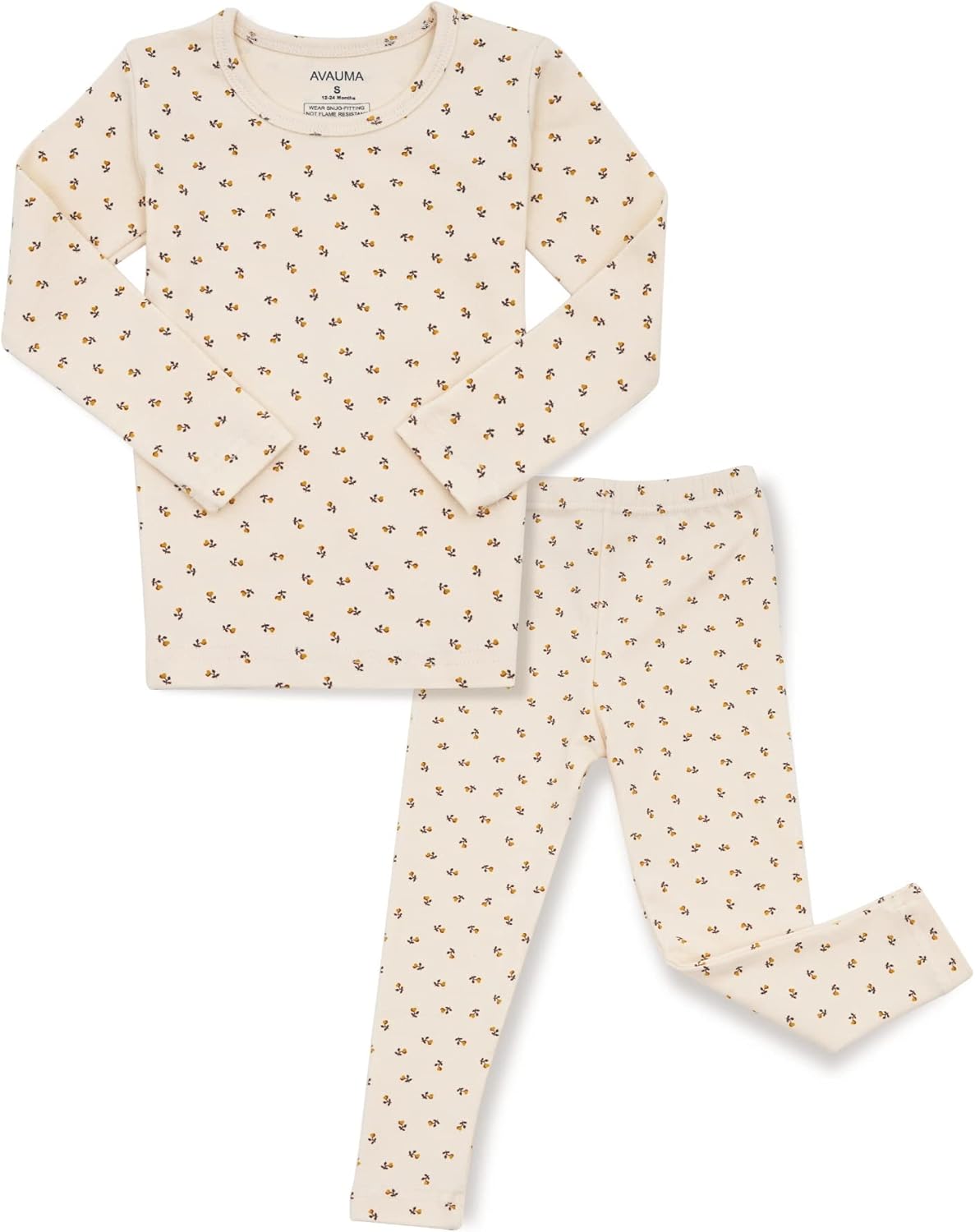 AVAUMA Baby Boys Girls Pajama Set 6M-7T Kids Cute Toddler Snug fit Pattern Design Pjs Cotton Sleepwear