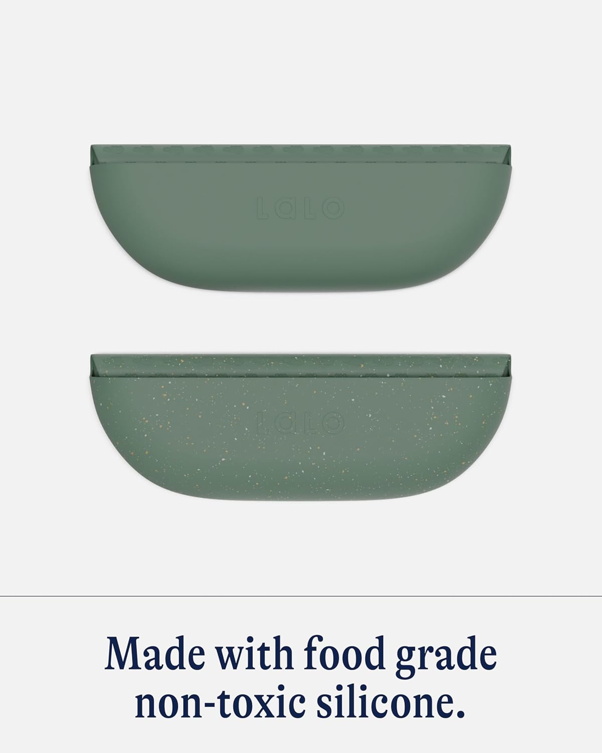 Lalo The Bib - Waterproof, Non-Toxic Silicone Baby Bib with Adjustable Neck Band & Silicone Food Pouch Catcher, Set of 2