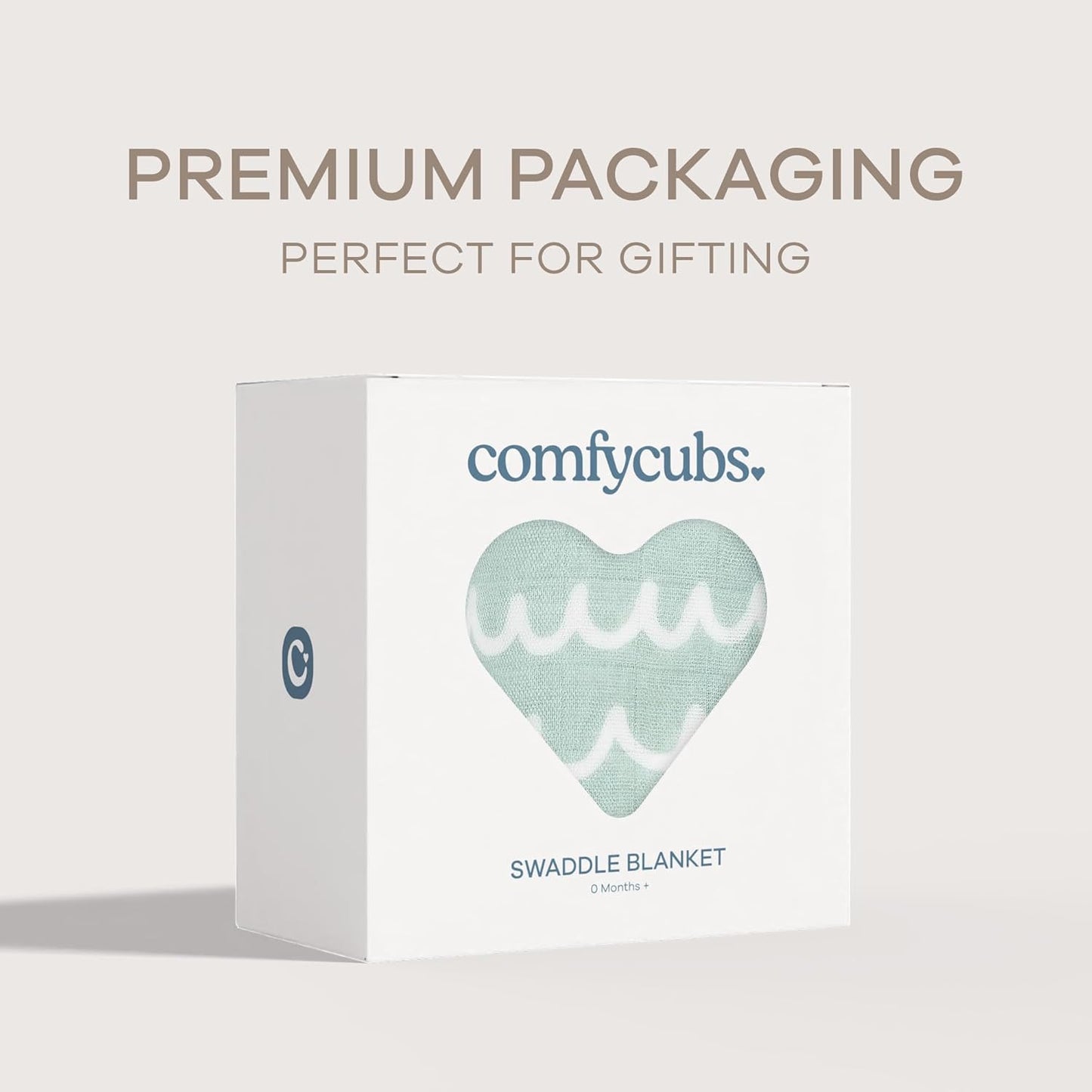 Comfy Cubs Muslin Swaddle Blankets Pack of 1 - 47 x 47 Inch Soft Cotton Baby Blanket Set, Large Multipurpose Wraps for Newborns - Self-Soothing Swaddles for Newborns - Green Doodle